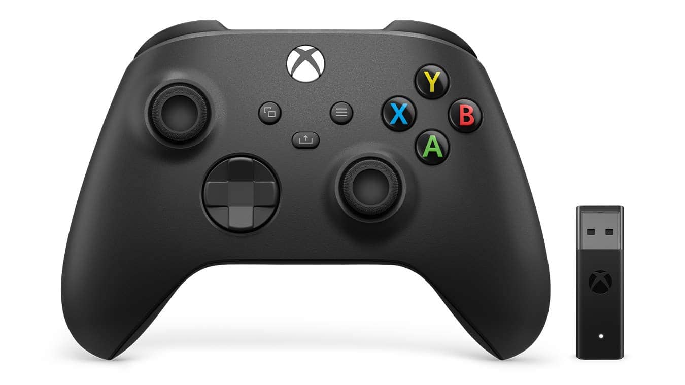 Microsoft - Xbox Series X/S Wireless Controller Carbon Wireless Adapter for Windows - Black