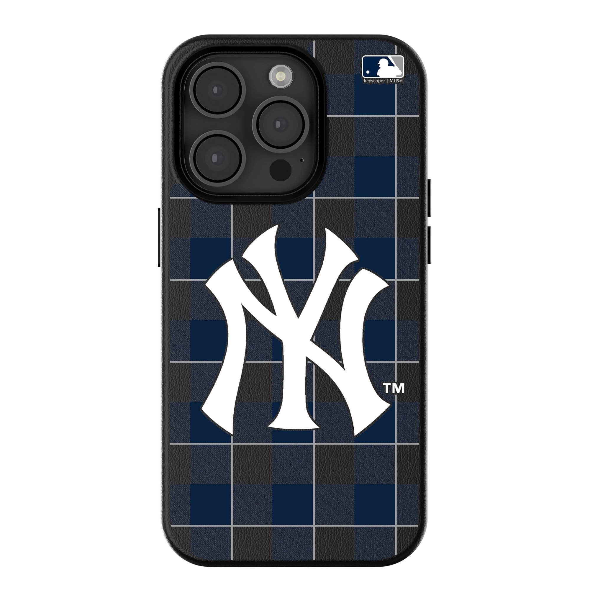 Keyscaper - MLB - New York Yankees Plaid Magnetic Bump iPhone Case - 15 Plus - Black price history on PriceWatchPro