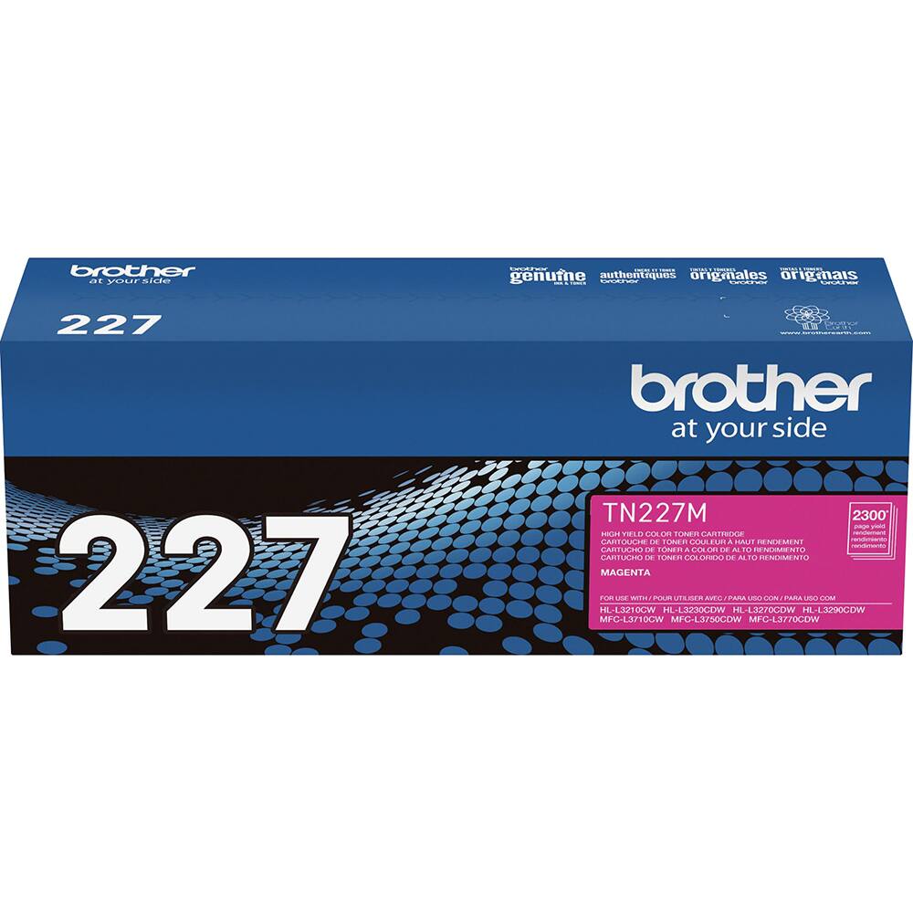 brother at your side

227

brother at your side

TN227M

2300

MAGENTA

FOR USE WITH / POUR USAGE AVEC / PARA USO CON

HL-L3210CW HL-L3230CDW HL-L3270CDW HL-L3290CDW

MFC-L3210CW MFC-L3230CDW MFC-L3270CDW MFC-L3290CDW