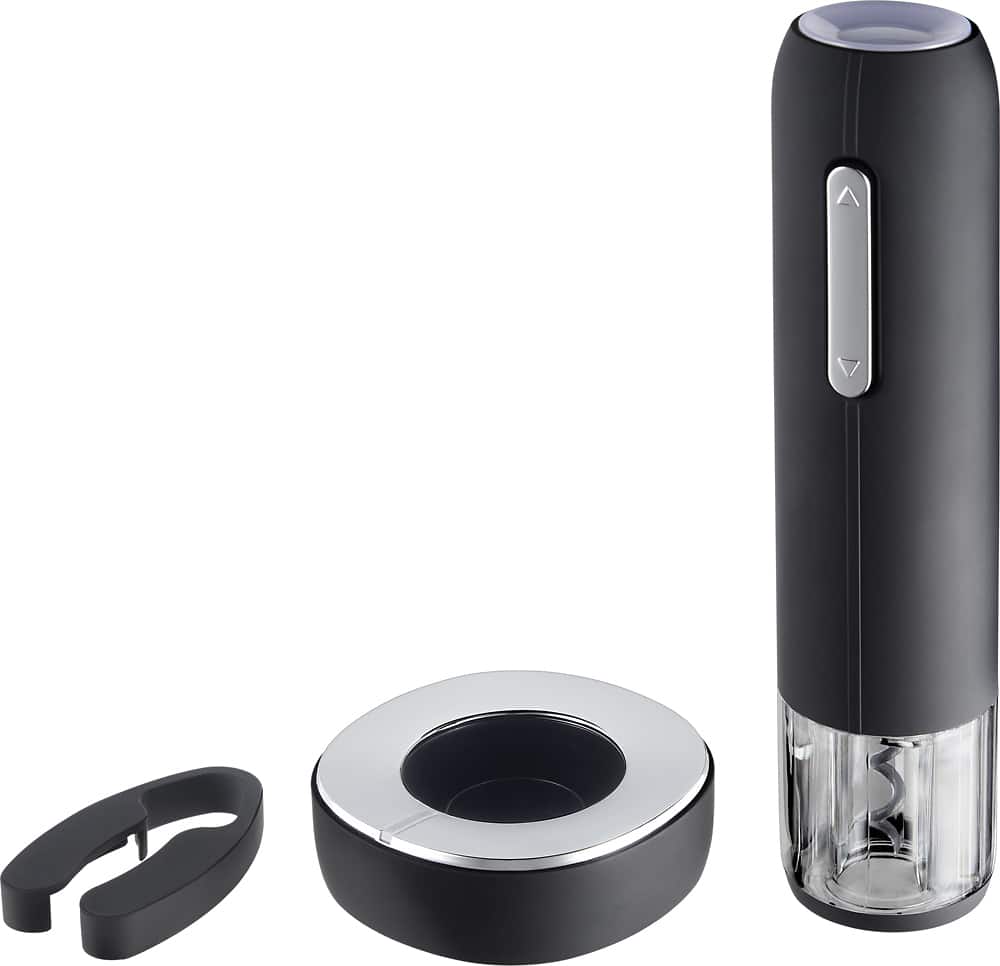 Left. Modal™ - Rechargeable Wine Opener - Black.