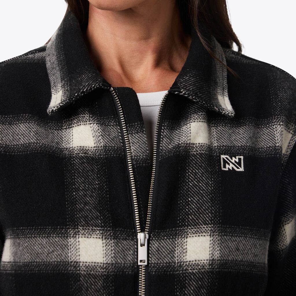 Alt View 2. Mobile Warming - Women's Kodiak Plaid Heated Jacket - Black and White.