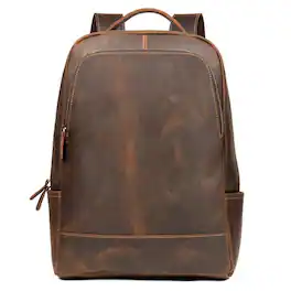 Steel Horse Leather - The Vernon Minimalist Leather Backpack - Brown