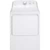 Front. GE - 6.2 Cu. Ft. Gas Dryer - White.