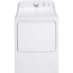 GE - 6.2 Cu. Ft. Gas Dryer - White - Front_Zoom