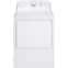 GE - 6.2 Cu. Ft. Gas Dryer with Shallow Depth Flat Back Design - White