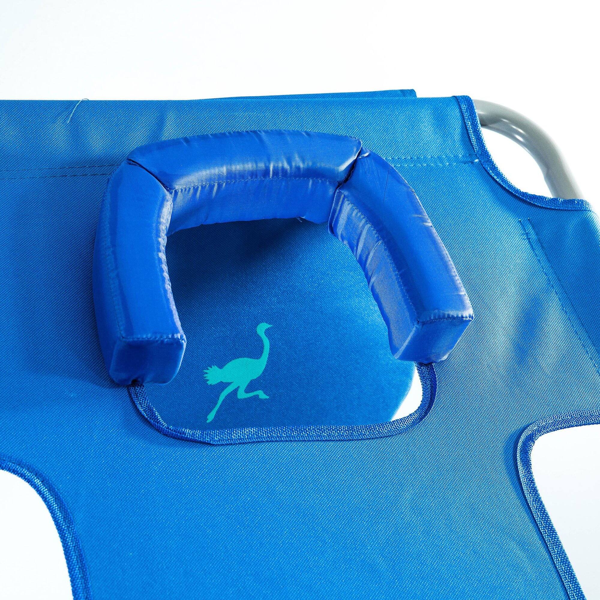 Alt View 8. Ostrich - Ostrich Chaise Lounge Folding Sunbathing Poolside and Beach Chair, Pink & Blue.