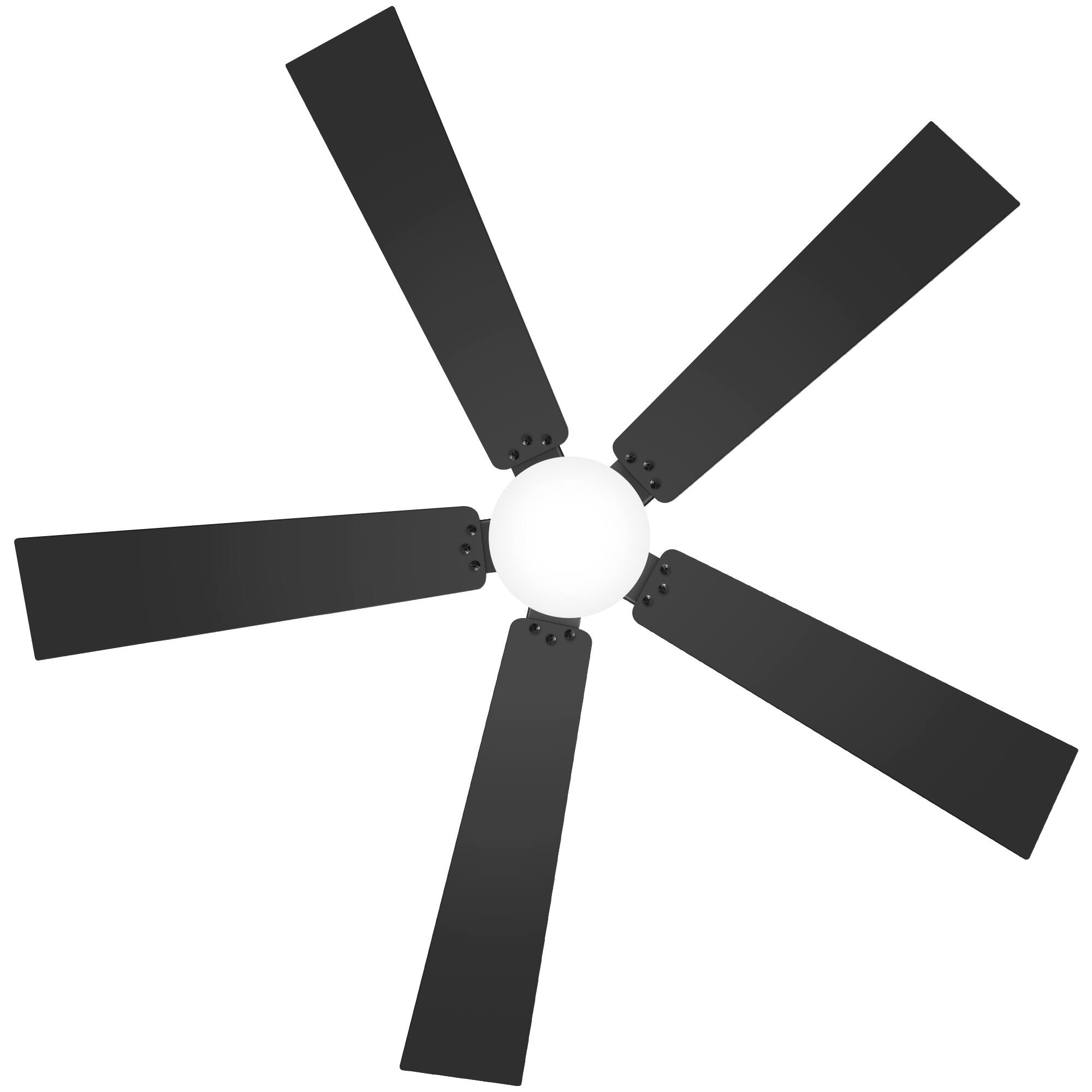 Alt View 9. Breezary - 42-Inch Ceiling Fan with LED Light, Dual-Color Reversible Plywood Blades, Flush Mount 2-Pack, DC Motor, Remote - Black (two pack).