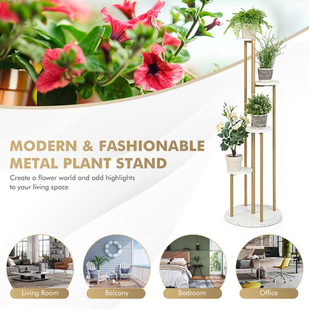 MODERN & FASHIONABLE METAL PLANT STAND  
Create a flower world and add highlights to your living space  

Living Room  
Balcony  
Bedroom  
Office
