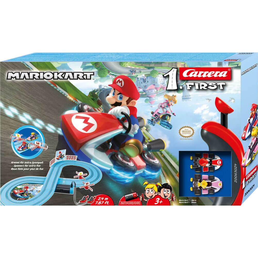 Carrera - 20063024 Mario Kart Mario vs. Peach First Beginner Slot Car Racing Set - Black