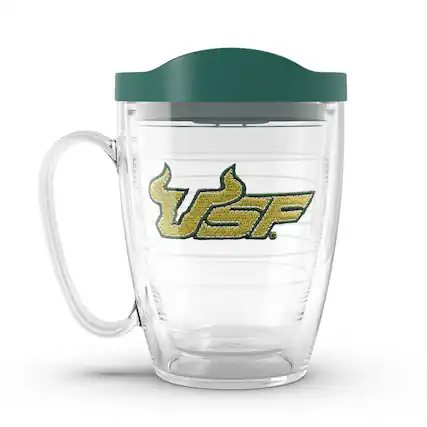Front. Tervis - South Florida Bulls 16oz. Emblem Classic Mug with Lid - Multicolor.