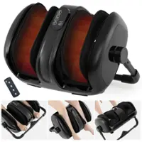 Costway - Foot & Calf Massager Vibration Compression Electric Leg Massager Machine with Heat Black - Black - Angle_Zoom