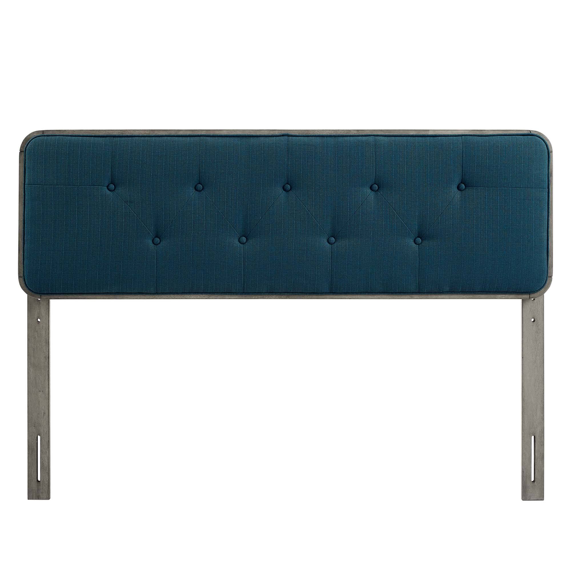 Alt View 2. Modway - Collins Tufted Fabric and Wood Twin Headboard by Modway - Gray Azure.