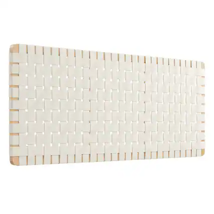 Front. Modway - Sparta Weave Wall-Mount Vegan Leather Queen Headboard by Modway - Brown.