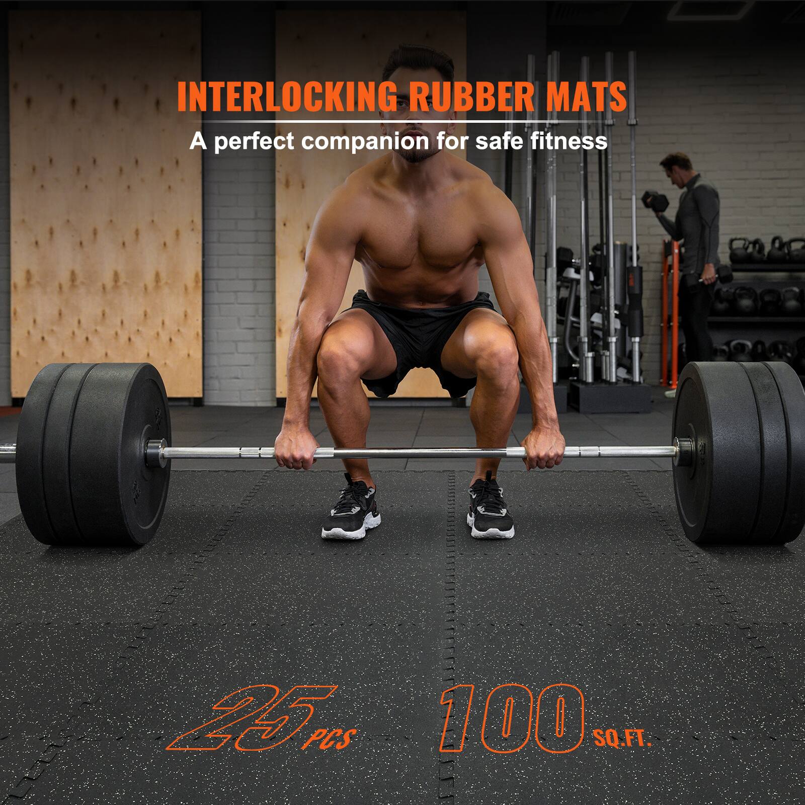 INTERLOCKING RUBBER MATS
A perfect companion for safe fitness
25 PCS
100 SQ.FT.