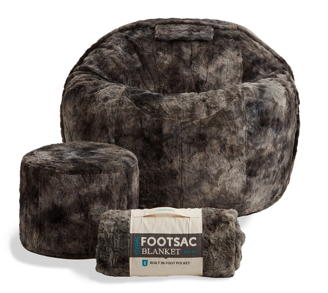 Lovesac - Citysac Bundle - Nightfall Ice Dyed Phur - Front_Zoom