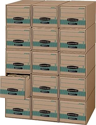 Alt View 2. Bankers Box - PREMIER File Storage Drawer, 6/Carton - Kraft and Green.