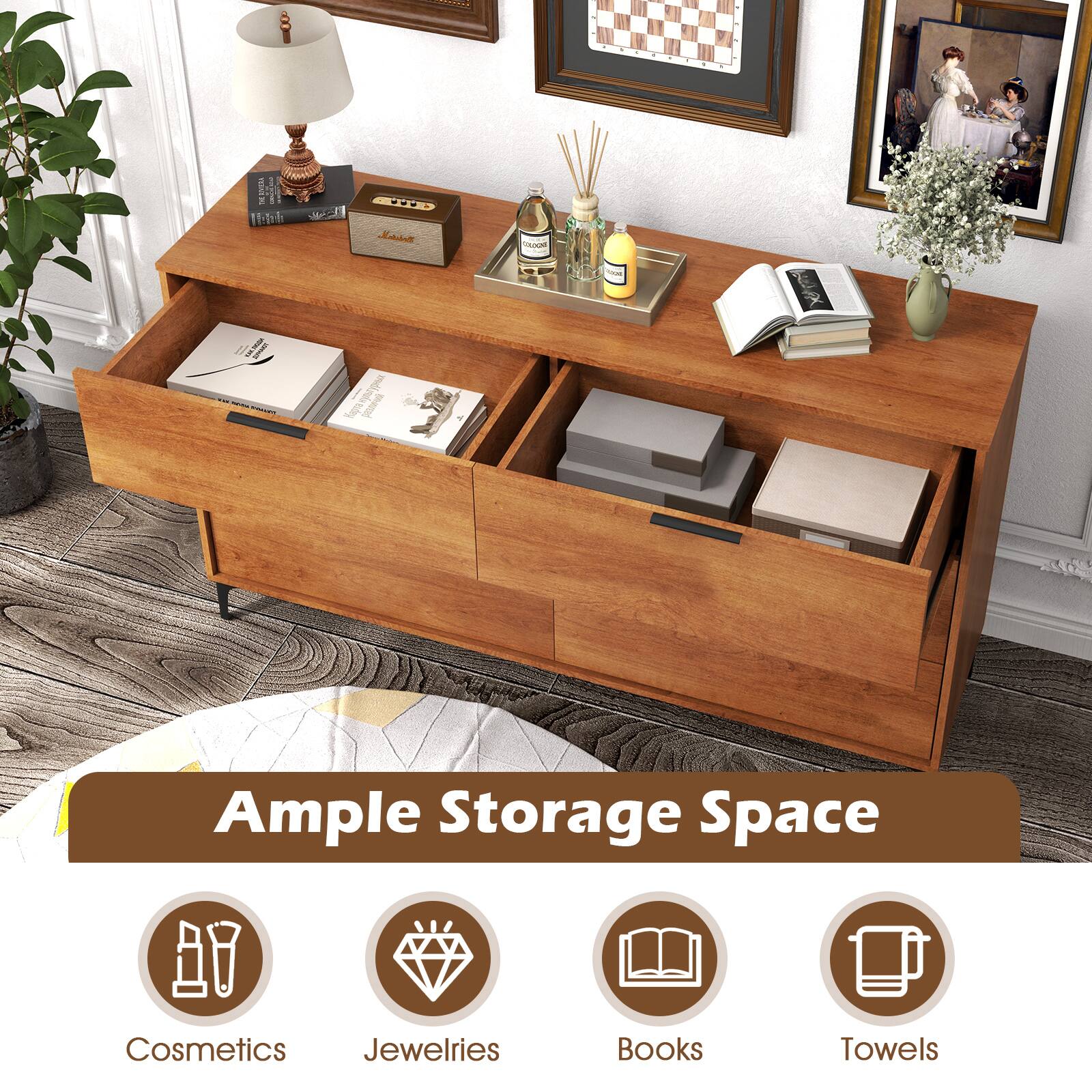 Ample Storage Space

- Cosmetics
- Jewelleries
- Books
- Towels