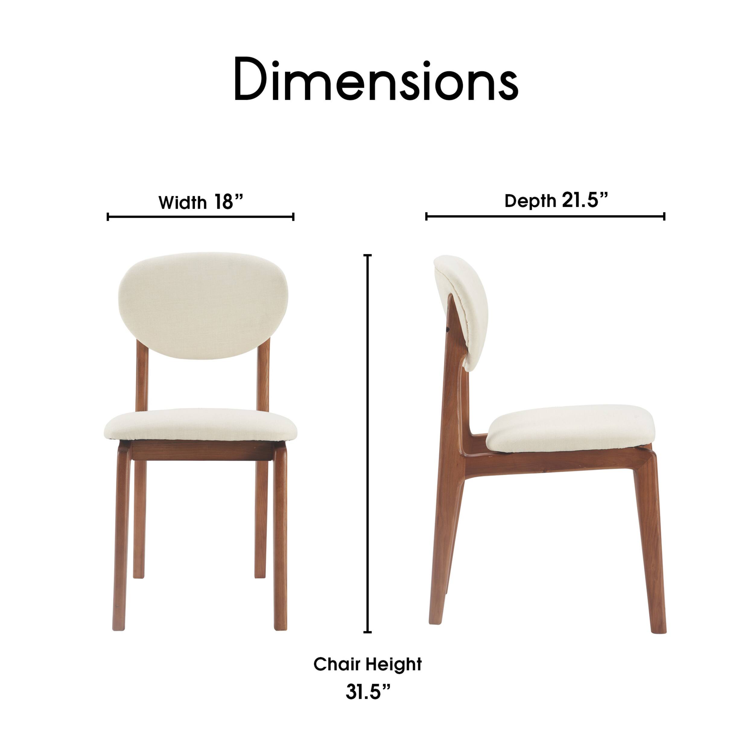 Alt View 11. Elle Decor - Coralie Dining Chair Set of 2 - Buttercream.