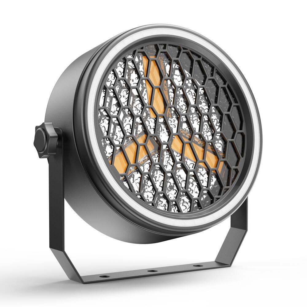 Front. UKing - 180W Golden COB Par Can Stage Light DJ Lighting LED Audience Blinder Disco Party.