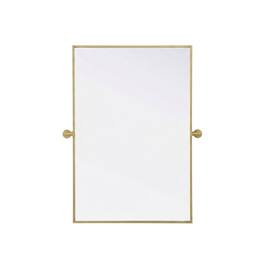 Elegant Kitchen and Bath - Amoura 40X30 Pivot Mirror In - Brass