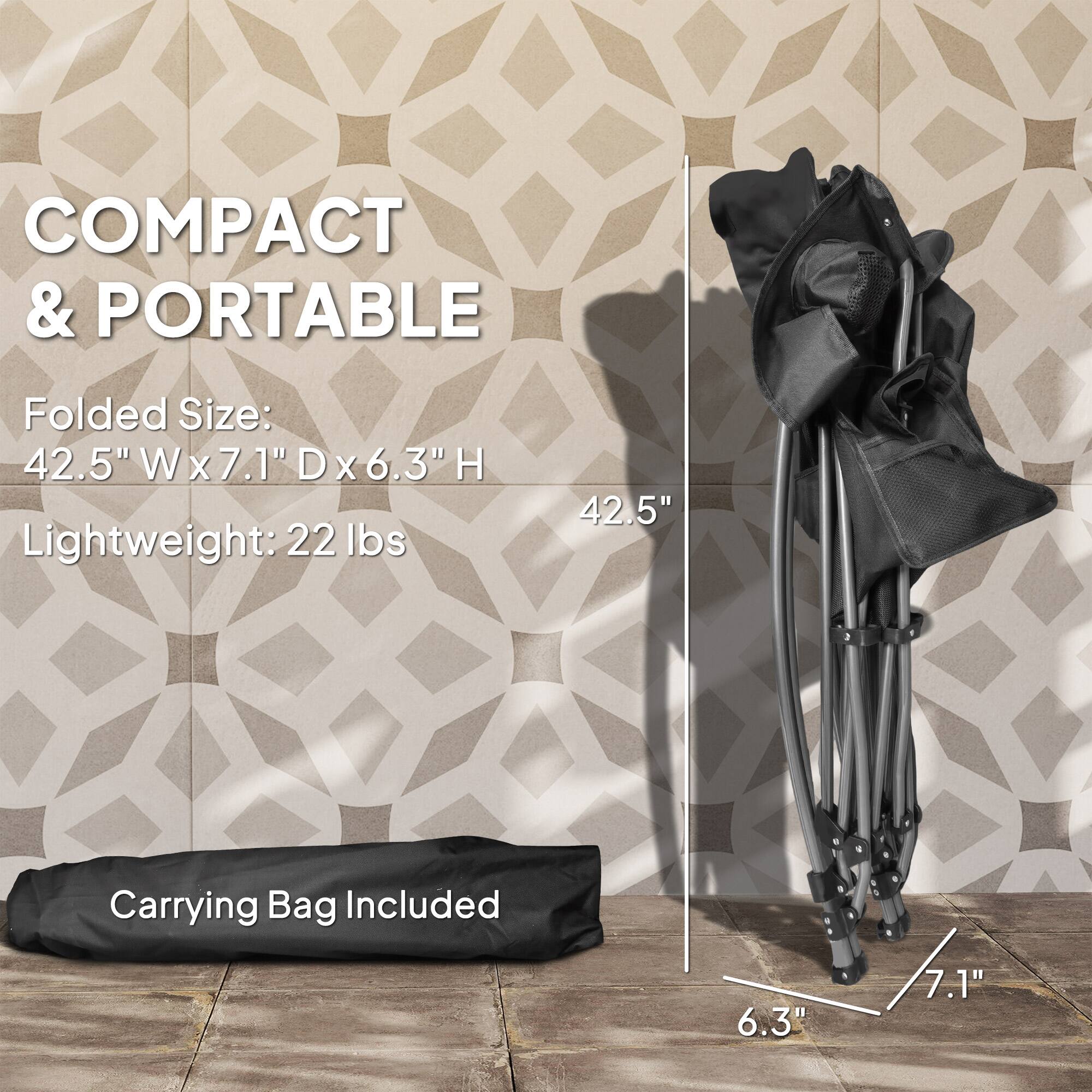 COMPACT & PORTABLE
Folded Size: 42.5" Wx7.1" D x 6.3" H
Lightweight: 22 lbs
42.5"
Carrying Bag Included
6.3"
7.1"