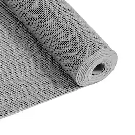 VEVOR - Drainage Mat, 3 x 16.4 ft, PVC Non Slip Commercial Floor Mat, Wet Area Water Drain Splash Matting Hollow Doormat Roll - Gray