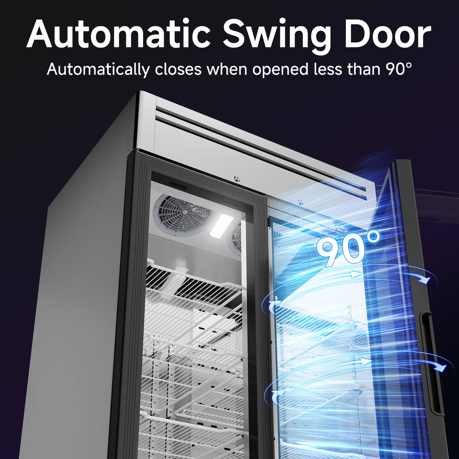 Automatic Swing Door  
Automatically closes when opened less than 90°
