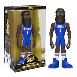 Philadelphia 76ers NBA Funko Gold 12 Inch Vinyl Figure | James Harden Chase - Blue
