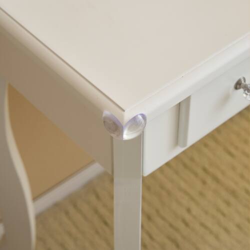 Alt View 5. Winado - Little Kids Girls Vanity Table Set Makeup Dressing Desk with Stool & Mirror with 3 Drawers for Christmas Birthday Gift - White.