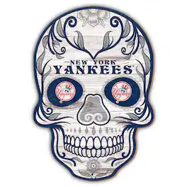 Fan Creations - New York Yankees 12'' Sugar Skull Sign - Multicolor