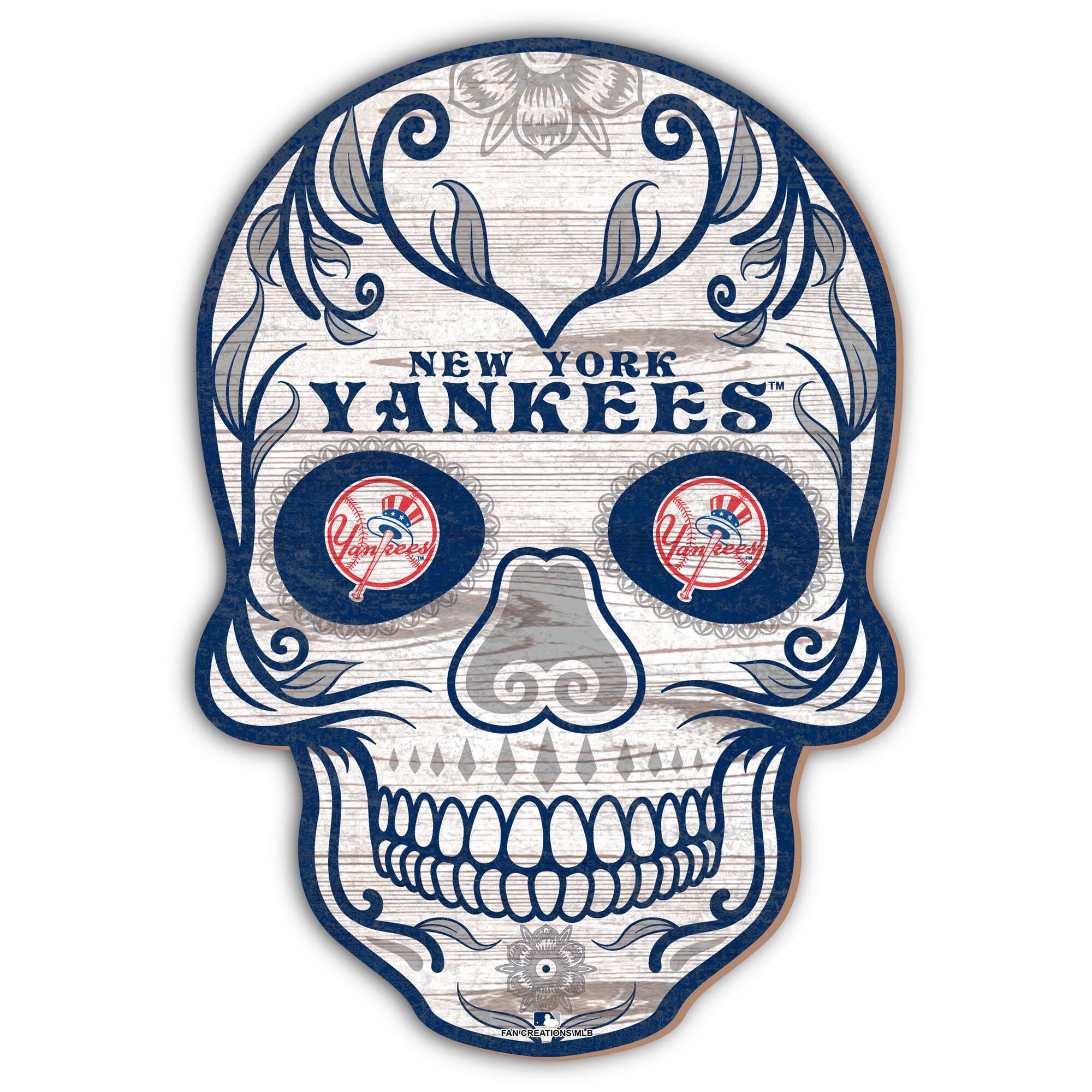 New York Yankees 12'' Sugar Skull Sign