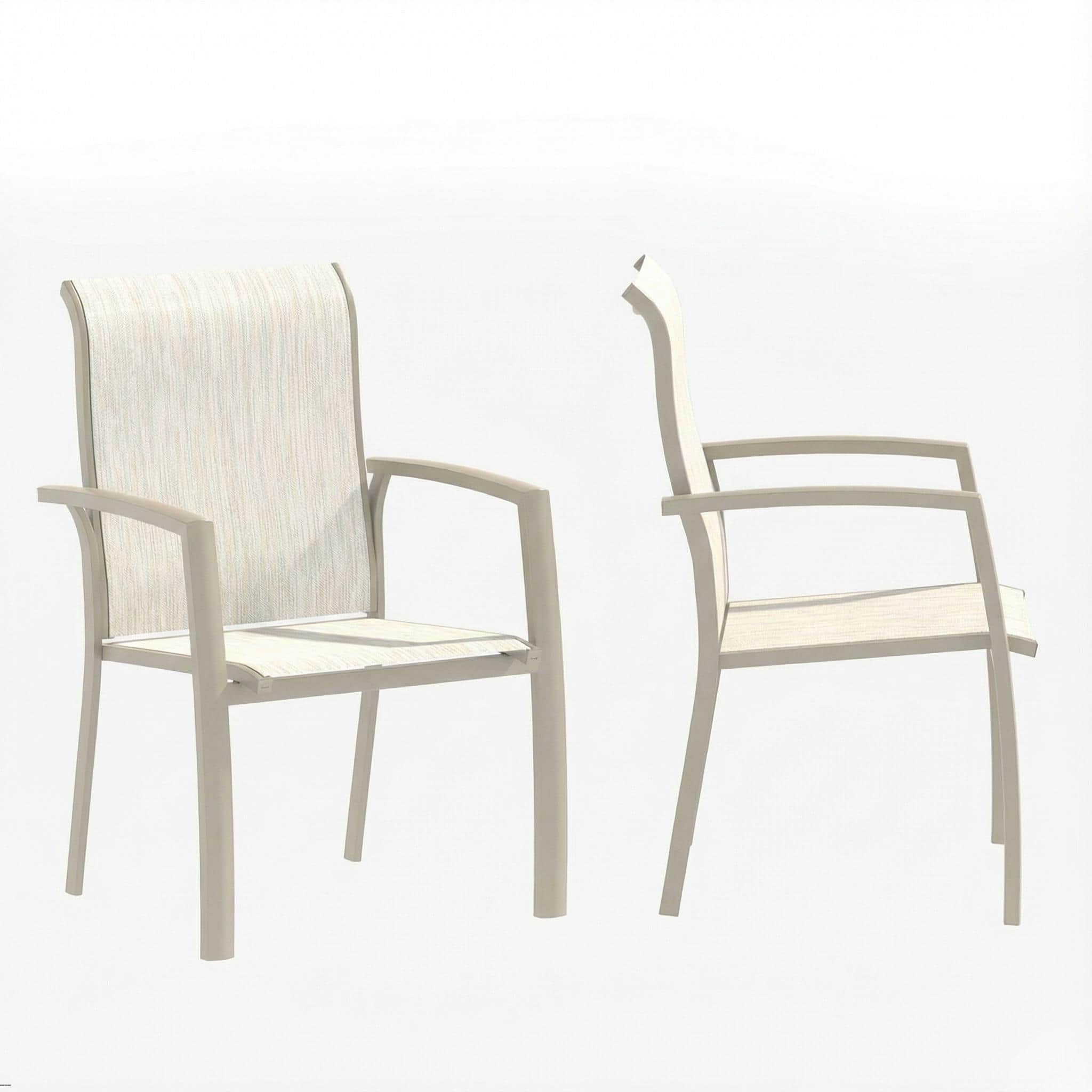 Mondawe - Set of 2 Metal Outdoor Dining Chairs - Cream White