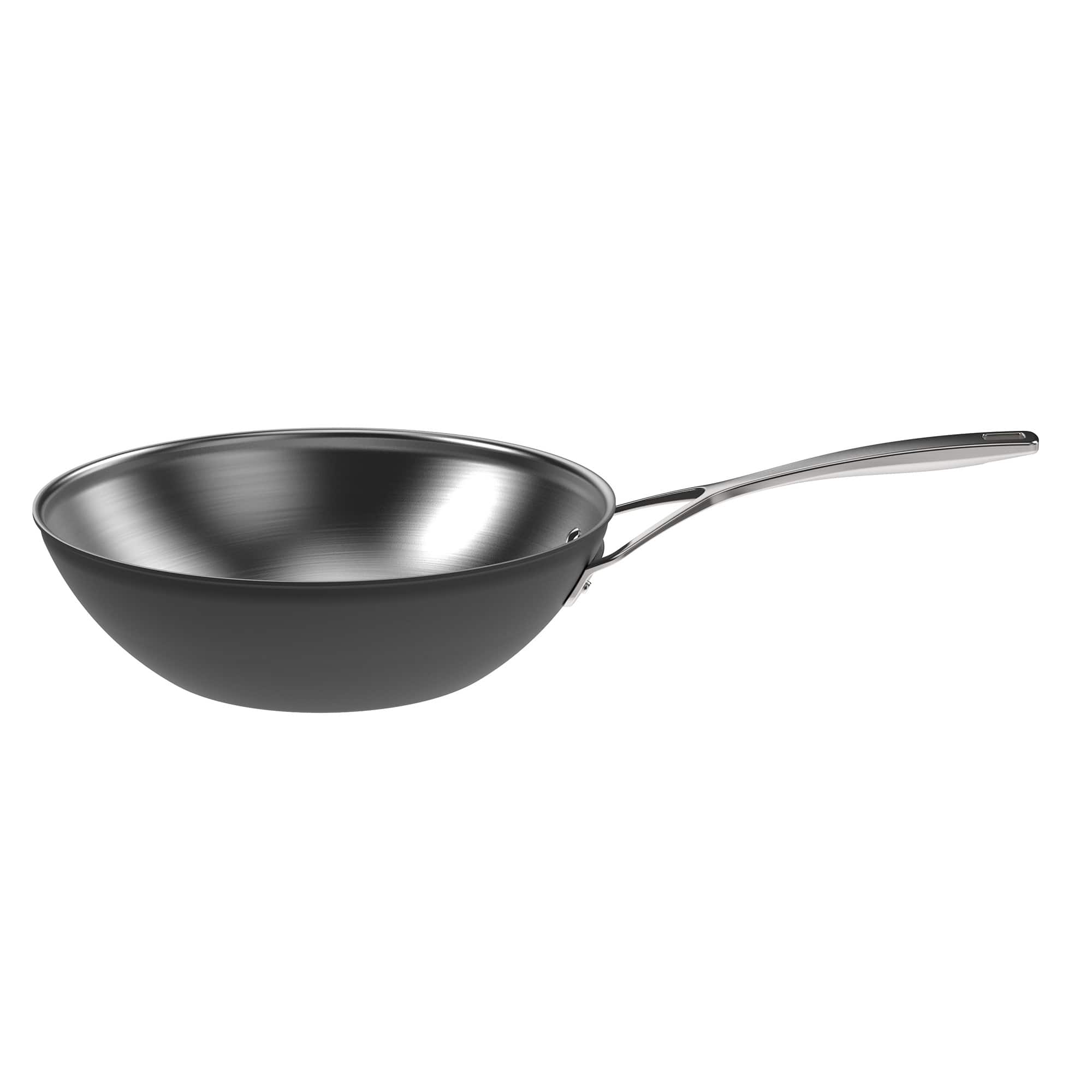 Demeyere - 5 Stainless Steel with Ceramic exterior coating 3.2-qt Wok - Black