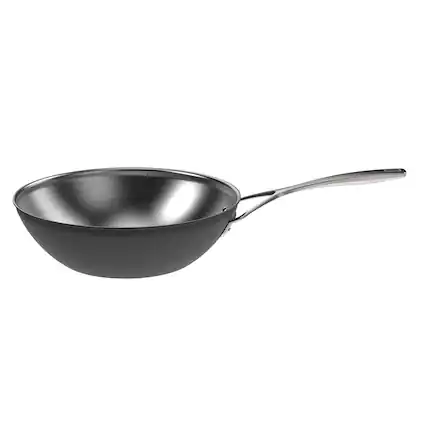 Front. Demeyere - Demeyere Black 5 Stainless Steel with Ceramic exterior coating 3.2-qt Wok - Black.