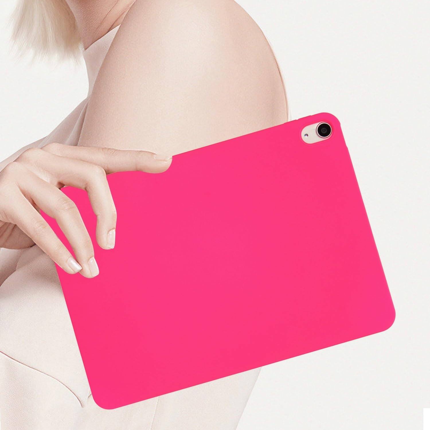 Alt View 1. Dteck - Case For iPad Air 13'' (M4)2026/(M3)2025/ (M2)2024 Slim Lightweight Soft TPU Skin-Friendly Anti-Scratch Protective Cover - Rose.