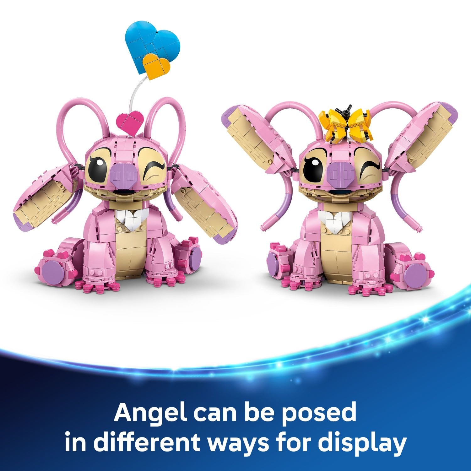 Angel can be posed in different ways for display.
