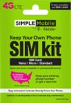 Front Zoom. Simple Mobile - Keep Your Own Phone SIM Card Kit.