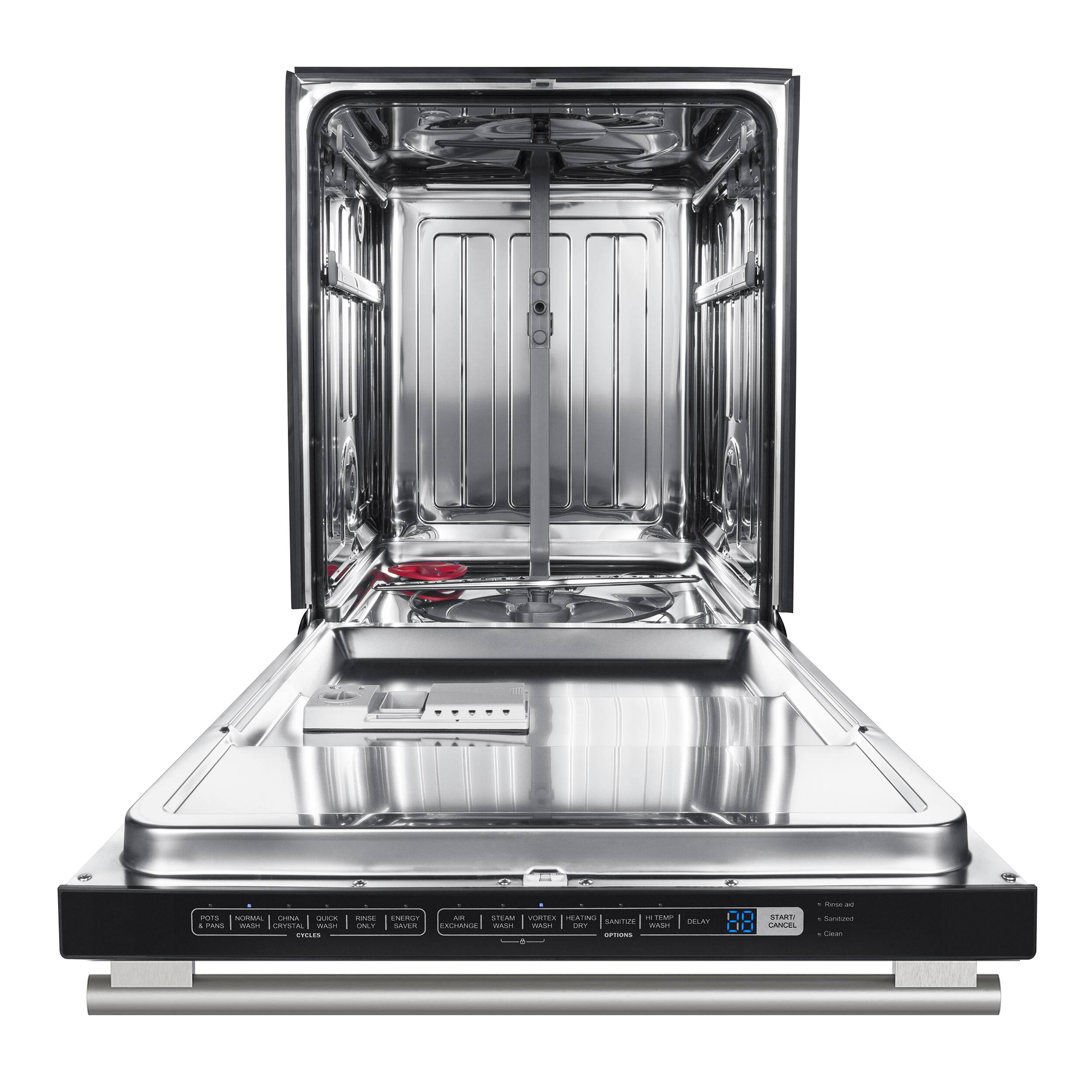 Sure, here is the corrected and grouped text from the image:

---

**Rooke SURML CHMA**

**4 PANS - RECI - Cots n UNLT HR SAVER - ada mai. MA - . OSTU - - - Wsn - LST NTH A BO CANCEL - - Sartuea**

---

**POTS & PANS**  
**NORMAL**  
**CHINA**  
**QUICK WASH**  
**RINSE ONLY**  
**ENERGY SAVER**  
**AIR EXCHANGE**  
**STEAM WASH**  
**VORTEX WASH**  
**HEATING DRY**  
**SANITIZE**  
**TEMP**  
**DELAY**  
**OPTIONS**  
**WASH**  
**DRY**  
**START/CANCEL**  
**Remove and Clean**  
**Start/Stop**  
**Cancel**  
**88**