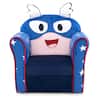 Front. Costway - Costway Kid's Sofa Chair Toddler Upholstered Armchair Wooden Frame Children Couch - Navy.