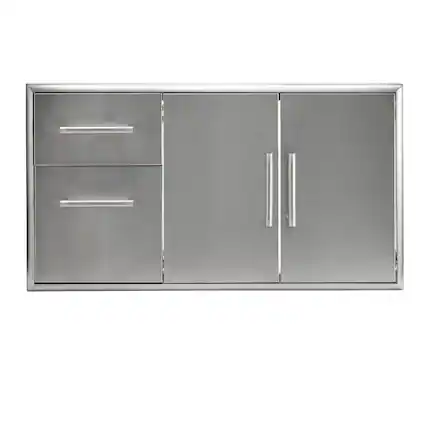 Front. Coyote Outdoor Living - Coyote Outdoor Living 45" Double Access Doors & Access Drawer - Stainless Steel.