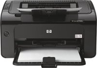 Front. HP - LaserJet Pro P1102w Wireless Black-and-White Printer - Black.