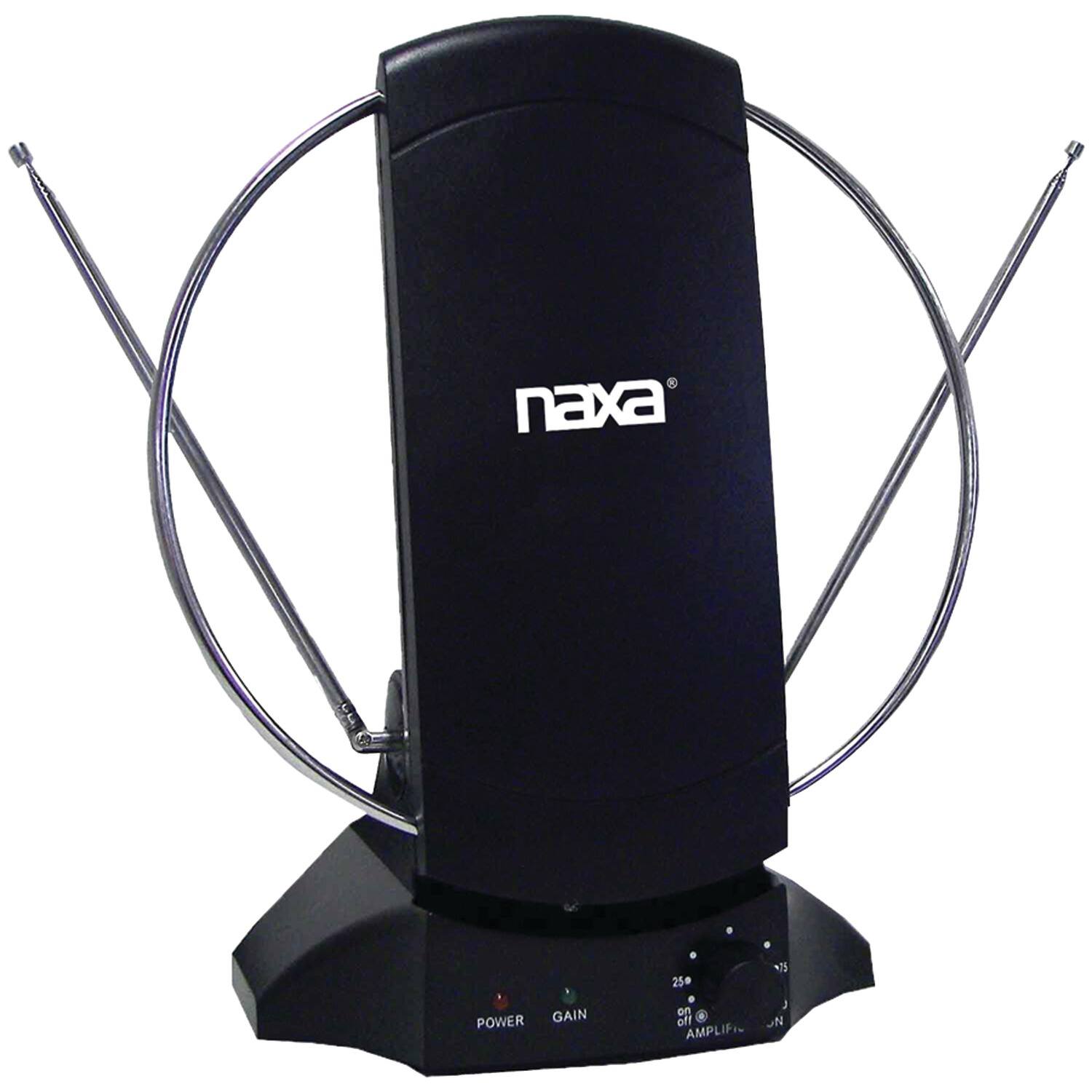 Naxa - Naa-308 High-powered Amplified Atsc/hdtv/fm Indoor Antenna - Black