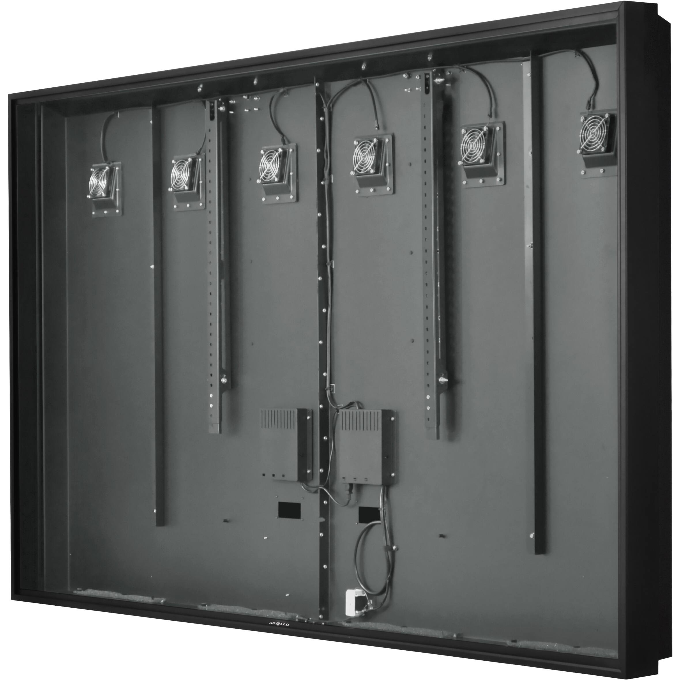 Alt View 11. Apollo Enclosures - Outdoor Partial Sun TV Enclosure for 90" to 98" slimline TVs - Black.