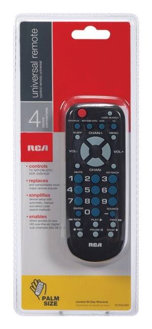Alt View 11. RCA - 4-Device Universal Remote - Black.