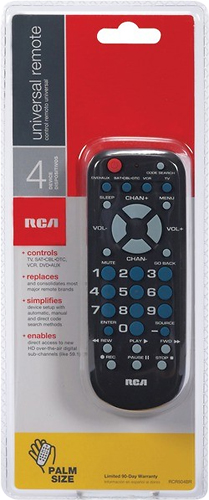  RCA - 4-Device Universal Remote - Black