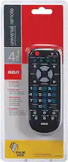 Alt View 1. RCA - 4-Device Universal Remote - Black.