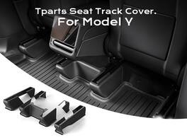 TopFit - for Tesla Model Y (2021-2024) Under Seat Protector Seat Track Covers Protection Kick Kit 7 PCS Accessories - Black
