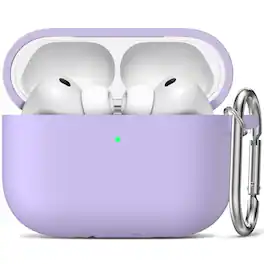 Entronix - Case Compatible with AirPods Pro 3rd Gen - Soft-Touch Liquid Silicone - Purple