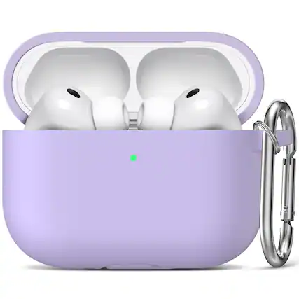 Front. Entronix - Entronix Case Compatible with AirPods Pro 3rd Gen - Soft-Touch Liquid Silicone - Purple.