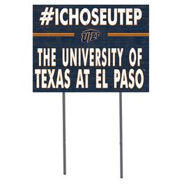Jardine - UTEP Miners 18'' x 24'' I Chose Lawn Sign - Orange